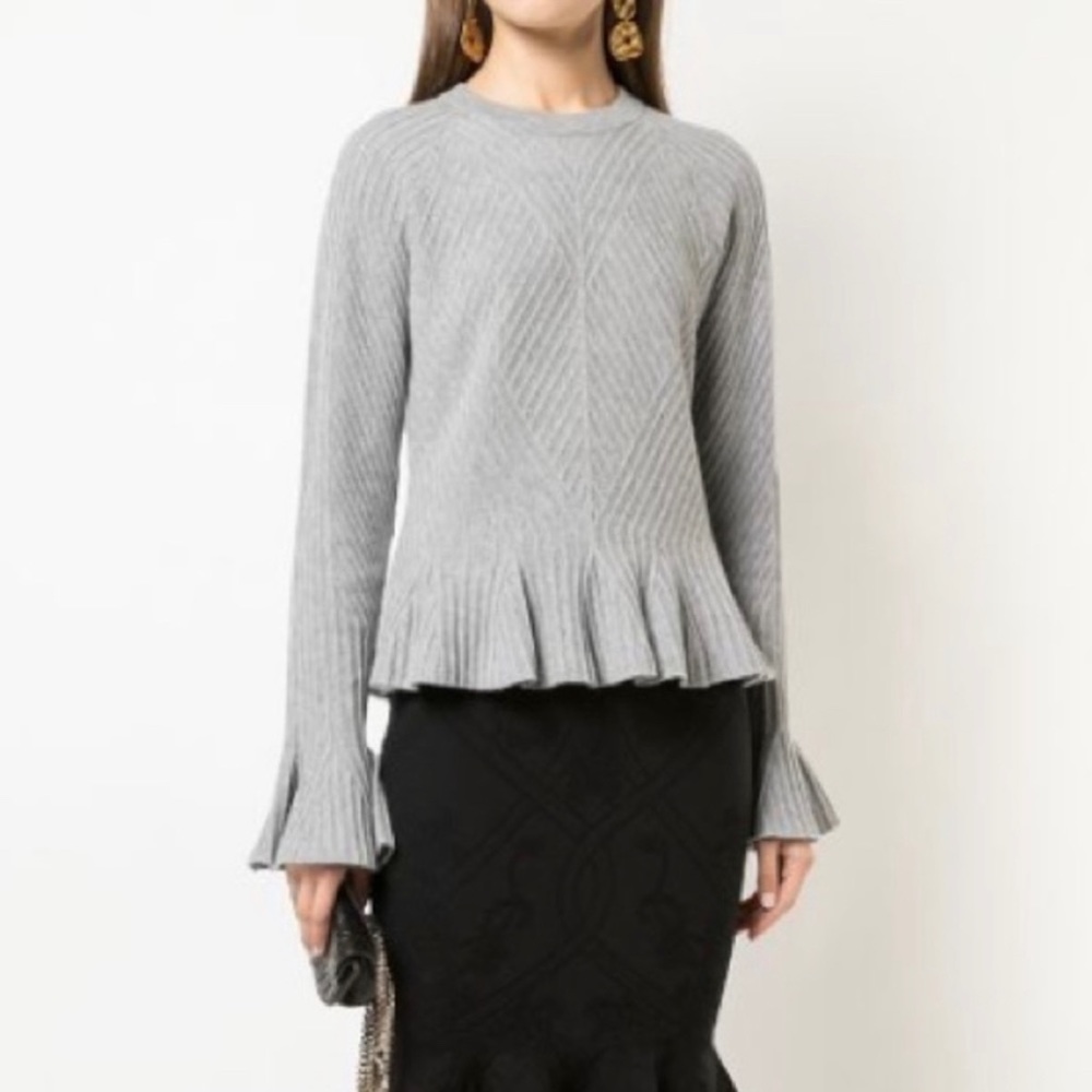 Jonathan Simkhai Gray wool knit sweater